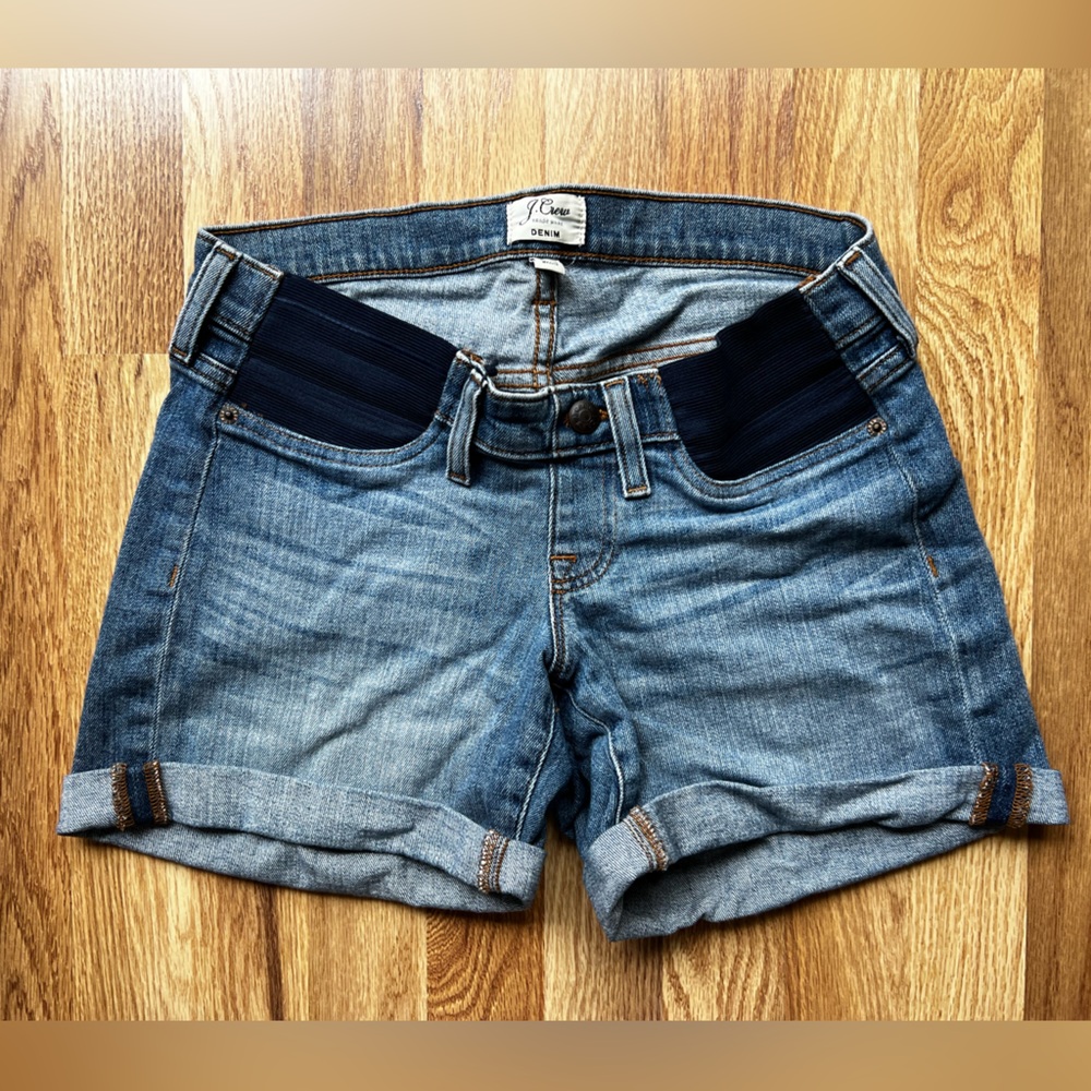 J. Crew Maternity Blue Denim Shorts - Under the Tummy